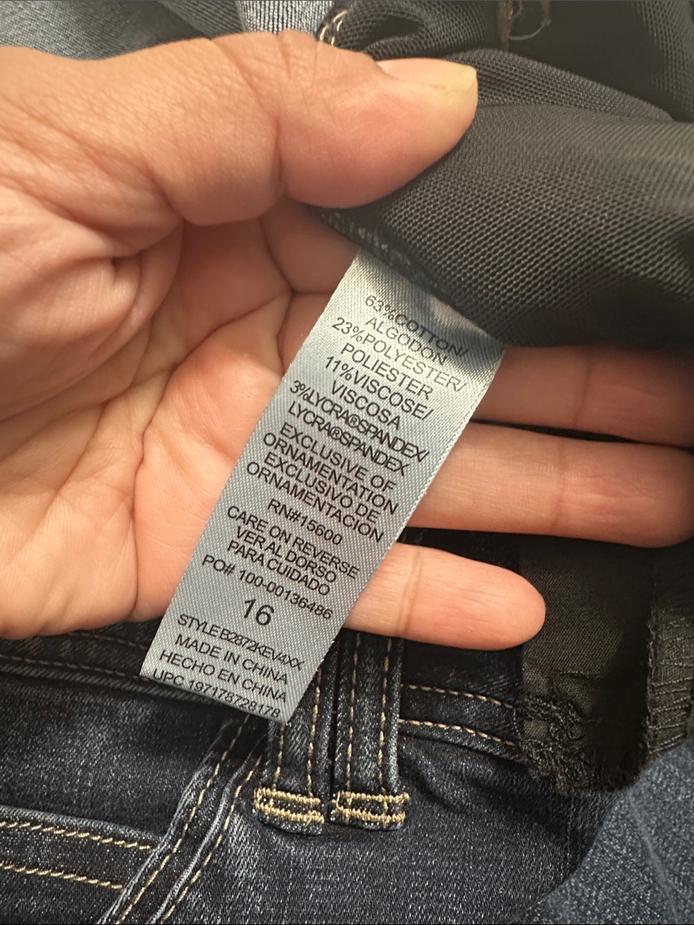 NEW Democracy Ab Technology Jeans High Rise Itty Bitty Boot Cut Denim Size 16 - Picture 7 of 11